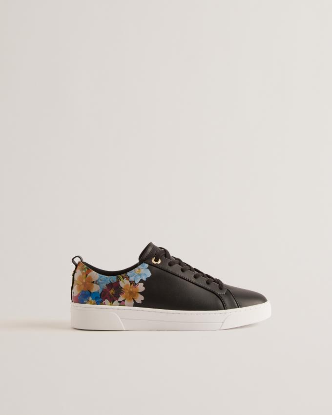 Basket Ted Baker Floral Print Cupsole Noir Femme | HGM-89072242